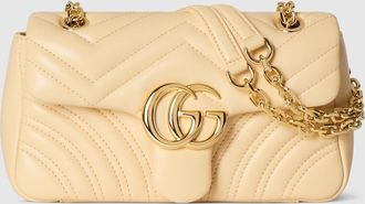 Gucci GG Marmont Small Shoulder Bag, Yellow, Leather