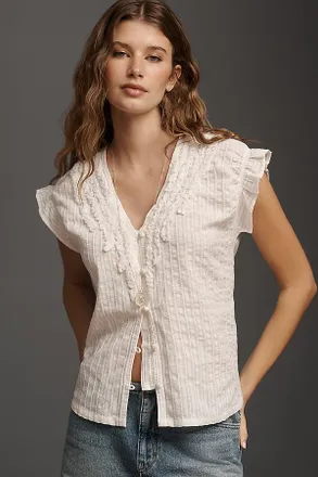 Pilcro Cinched Wedge Top