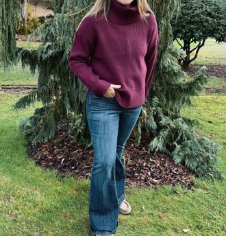 Thread & Supply Elena Sweater In Cabernet