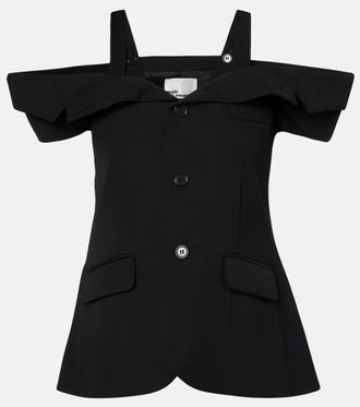 Comme Des Garçons Cutout wool top
