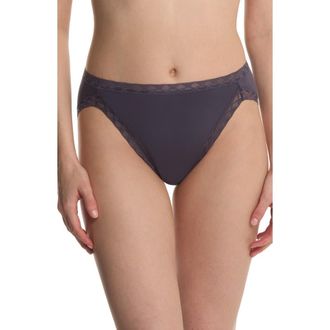 Natori Bliss Cotton French Cut Briefs in Greystone at Nordstrom, Size Xx-Large