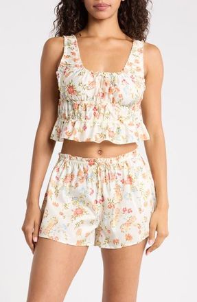 Papinelle Sleepwear Amber Frill Sleep Shorts in Peach Parfait at Nordstrom, Size X-Large