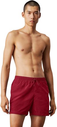 Calvin Klein Mens Medium Drawstring Quick Dry Swim Shorts, Red (Quaint Berry), L