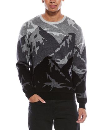 Brodie Graphic Mountain Wool & Cashmere-Blend Crewneck Sweater