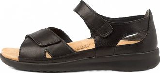 Ziera Womens Bronn Sandals - Wide In Black-Black Sole Leather