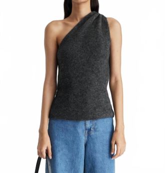 Axel Arigato Suki One-Shoulder Top In Gray
