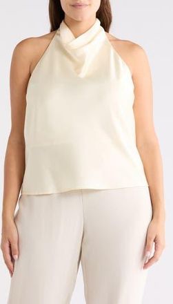 Renee C Satin Halter Top in Light Butter at Nordstrom Rack, Size 3X