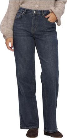 MY ESSENTIAL WARDROBE 05 The Louis 139 High Wide - Dames - Regular Fit Jeans - Blauw - W28 L32 - Jeans