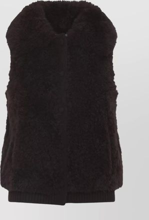 Yves Salomon faux fur ribbed hem jacket