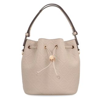Tory Burch Tassen, Dames, Grijs, ONE Size, Leer, T Monogram Pebble Bucket Bag