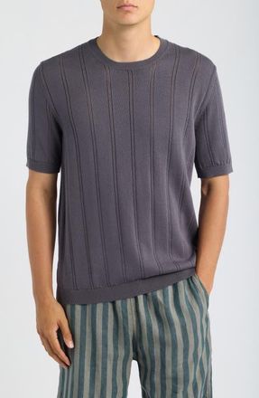 Alex Crane Lolo Drop Needle Sweater Tee in Ash at Nordstrom, Size Xx-Large