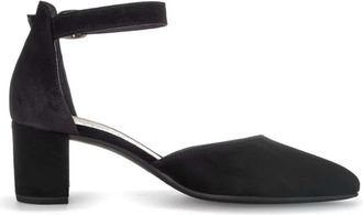 Gabor Zwarte su&egrave;de pumps met blokhak - Dames - Pumps - Zwart - 39 EU - Su&egrave;de - Schoenen