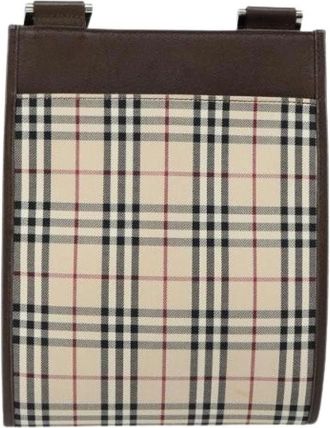 Burberry Pre-owned Cross Body Bags, female, Beige, Size: ONE SIZE Pre-owned Canvas Shoulder Bag