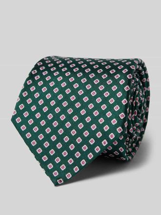 Blick. Krawatte aus Seide mit Allover-Muster in Gruen, Gr&ouml;&szlig;e 1
