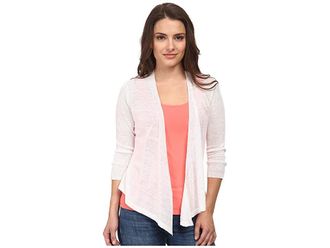 Nic+Zoe Petite 4 Way Cardy Womens Sweater Paper White : PP, Linen/Viscose
