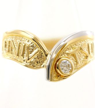 C&A Platinum Yellow Gold Yellow Gold (18K) Platinum 900 Band Ring (Pre-Owned)