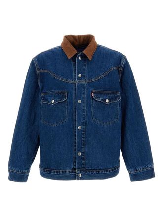Levi's corduroy-collar denim jacket - men - Cotton - M - Blue