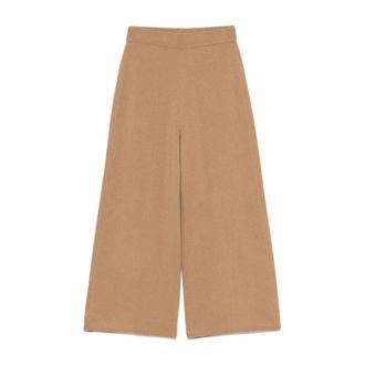Joseph Soft Wool Culottes - Dames - Wijde Broeken - Bruin - S - Wol - Broeken