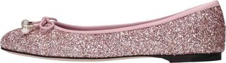 Jimmy Choo London Elme Flat - Dames - Ballerinas - Roze - 35 EU - Leer - Schoenen