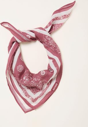 Fat Face FatFace Pink Patchwork Bandana Square Scarf
