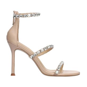 Lola Cruz Schoenen, Dames, Beige, 38 EU, Leer, Shafira Hak Sandalen 95
