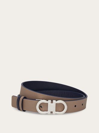 Ferragamo Women Gancini reversible and adjustable belt Beige
