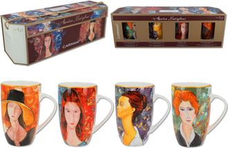 OEM Carmani, Juego De 4 Tazas - A. Modigliani