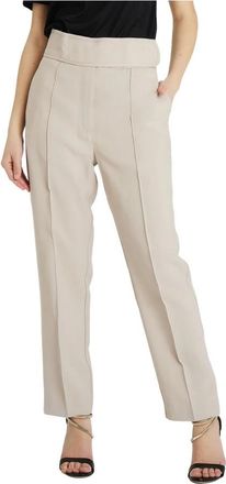 Federica Tosi Rechte broek - Dames - Straight fit broeken - Beige - M - Polyester - Broeken