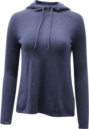 Theory Hooded Sweater in Navy Blue Cashmere
