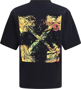 Off-white Mens Spices Arrow Skate T-Shirt Black Cotton T-Shirts And Polos