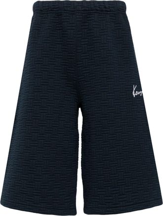 Kenzo Kenzo Weave bermuda shorts - men - Polyester/Cotton/Elastane - M - Blue