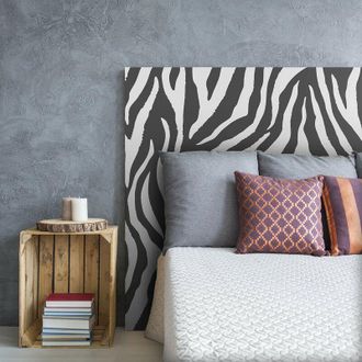 OEM Cabecero Cama Pvc Decorativo Econ&oacute;mico Dibujo Cebra Zebra Blanco Y Negro Varias Medidas (150 Cm X 60 Cm)