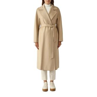 Max Mara Jassen, Dames, Bruin, 2Xs, Wol, Cles Coat