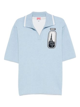 Kenzo patch polo shirt - Blue
