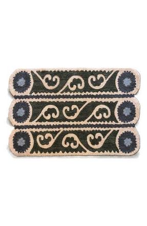 R16 Home Suzani Stripe Scallop Doormat in Green/Tan/Blue at Nordstrom Rack, Size 30X48