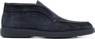 Santoni Schoenen, Heren, Blauw, 41 1/2 EU, Su&egrave;de, Boneless GEX Desert Boot