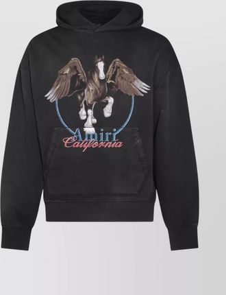 Amiri graphic print hooded sweater kangaroo pocket