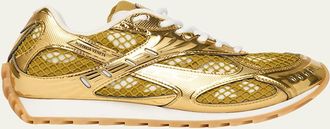 Bottega Veneta Orbit Metallic Net Runner Sneakers