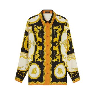 Versace Camicie Nero, Oro-Uomo