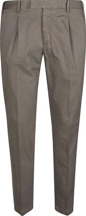 Pantaloni Torino Master Tailored Brown Stretch-Cotton Pants