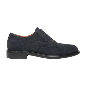 Nero Giardini Scarpa Oxford in Pelle Scamosciata Brogue - - Shoes - Uomo - Blu - 40 EU