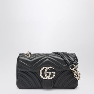 Gucci Small black GG Marmont shoulder bag