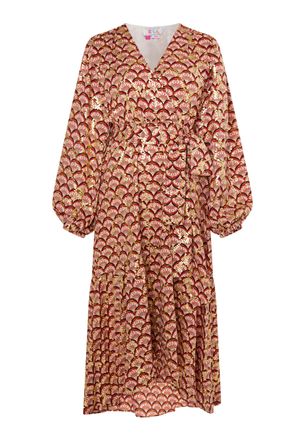 Izia Maxi-jurk met print Dames Camel Veelkleurig