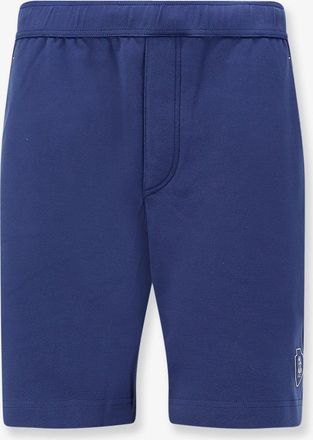 Brunello Cucinelli Bermuda in cotone con logo in contrasto - BRUNELLO CUCINELLI - gender_Man