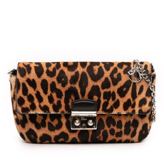 Dior Pre-owned Dior Leopard Print Pony Hair Miss Dior Chain Flap 12-MA-0164