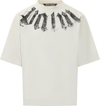 Palm Angels Off White Crew Neck T-Shirt