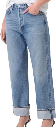 A Gold E Fran Low Slung Easy Straight Jean In Invention