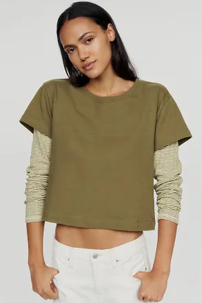Pilcro Twofer Long Sleeve Tee