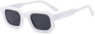 Generic Small Frame Square Women Sunglasses Outdoor Commuter Party Sun Glasses(White)