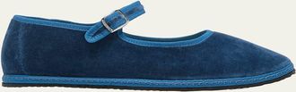 Vibi Venezia Velvet Mary Jane Ballerina Flats